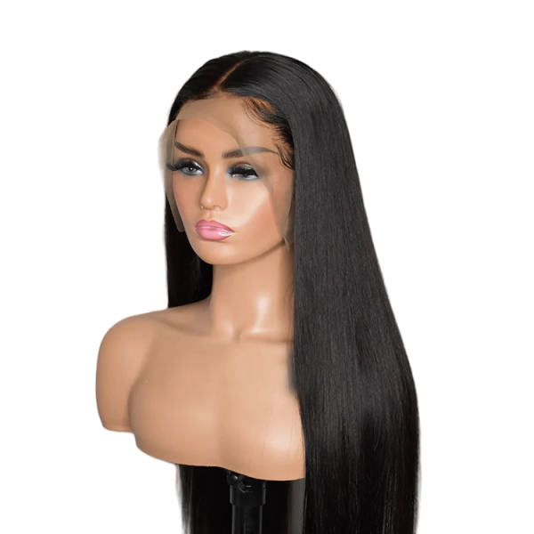 13x4 Transparent Lace Frontal Wig Straight Human Virgin Hair 180% Density - Image 2
