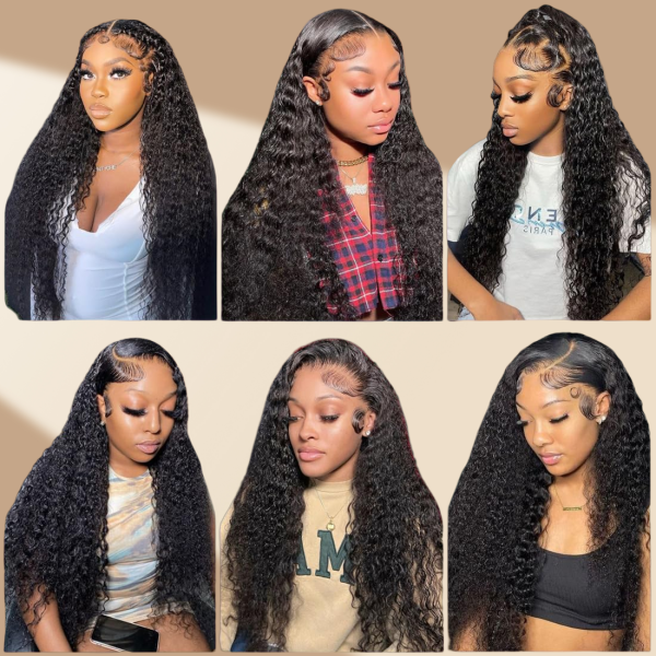 13x4 Transparent Lace Frontal Wig Curly Human Virgin Hair 180% Density - Image 3