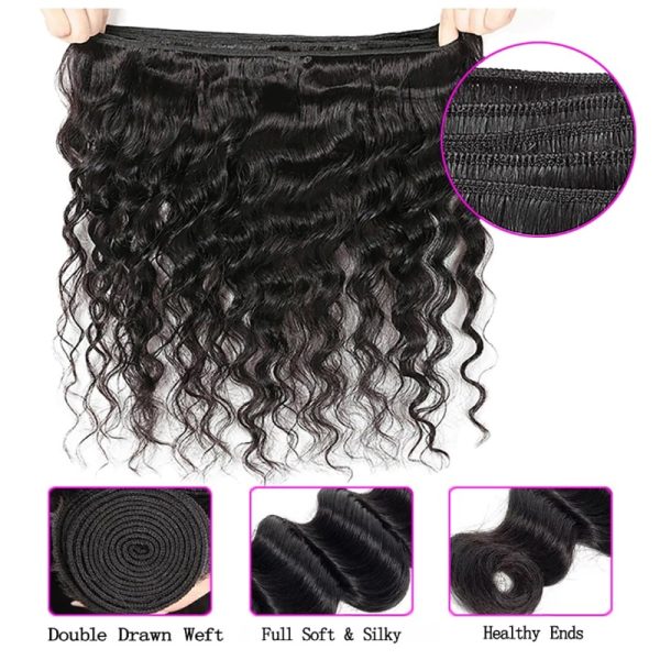 3 Bundles Deep Wave  Human Raw Hair - Image 3