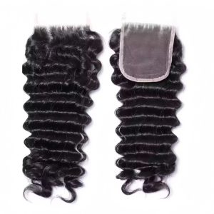 4x4 HD Lace Closure Deep Wave Virgin Human Hair